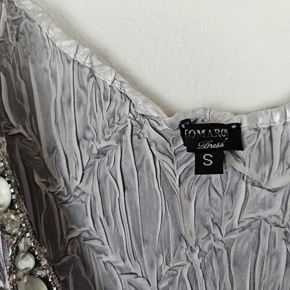 Komarov Elegant Beeded Maxi Gray Ombre Dress Small Party Wedding Formal - Picture 6 of 9